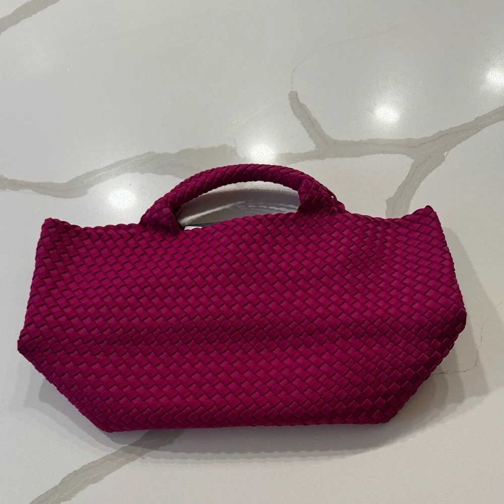 Naghedi Handwoven Clutch in Deep Fuchsia - Picture 4 of 10